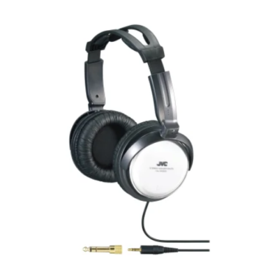 Wired Over-Ear Full-Size Headphones with 3.5-mm Connector and 1/4-In. Adapter, Deep Bass Port, HA-RX500