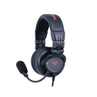 HB Series Wired Over-Ear Professional Headphones with Mic, Fixed Coiled Cord, and PC/Mac® Adapter, HB2