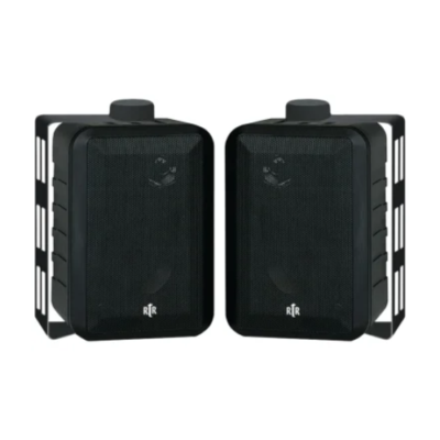 Series RTRV44-2 4-In. Indoor/Outdoor Weather-Resistant Speakers, 100 Watts (Black)