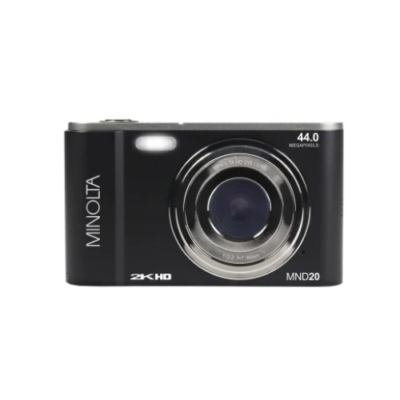 Minolta® MND20 16x Digital Zoom 44 MP/2.7K Quad HD Digital Camera (Black)