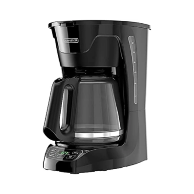 12 Cup Programmable Coffeemaker with Vortex Technology – Black