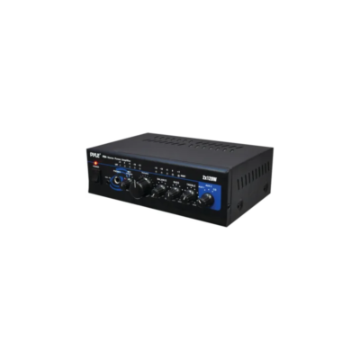 Pyle® 240-Watt 2.0-Channel Mini Amplifier/Mixer/Pager with Bluetooth®, Mic Input, USB, SD™ Card, and Aux, PTA4