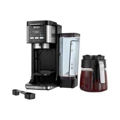 Refurbished DualBrew XL Hot & Iced Coffee Maker, Single-Serve, Compatible with K-Cups & 14-Cup Drip Coffee Maker – Stainless Steel